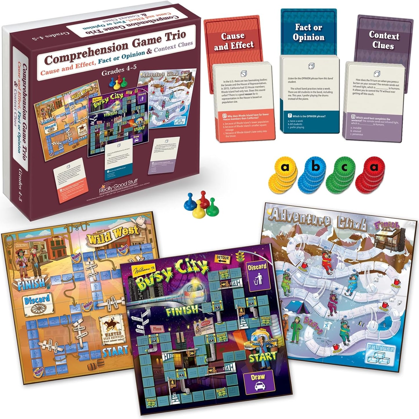 Comprehension Board Game Trio: Learning Activities, Homeschool Supplies