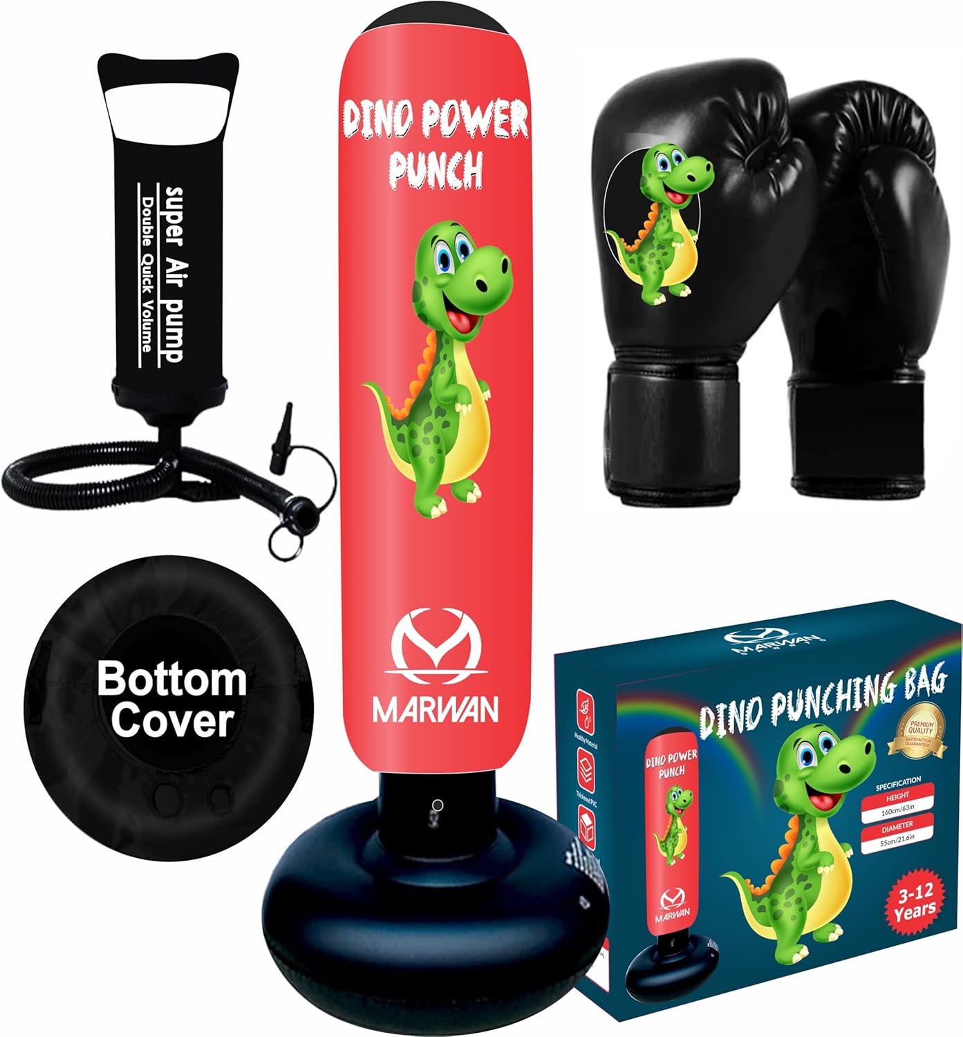 Kids Punching Bag Set Inflatable