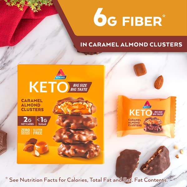 20-Count Caramel Almond Clusters – Gluten-Free, Keto-Friendly