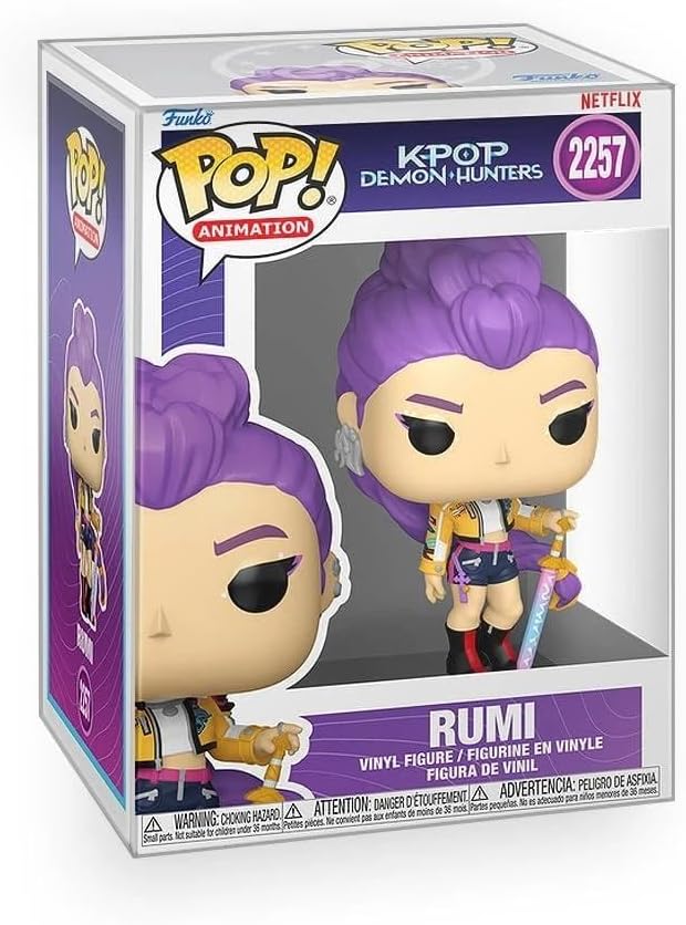 Rumi Huntr/X Vinyl Figure – Kpop Demon Hunters Collectible with Box Protector