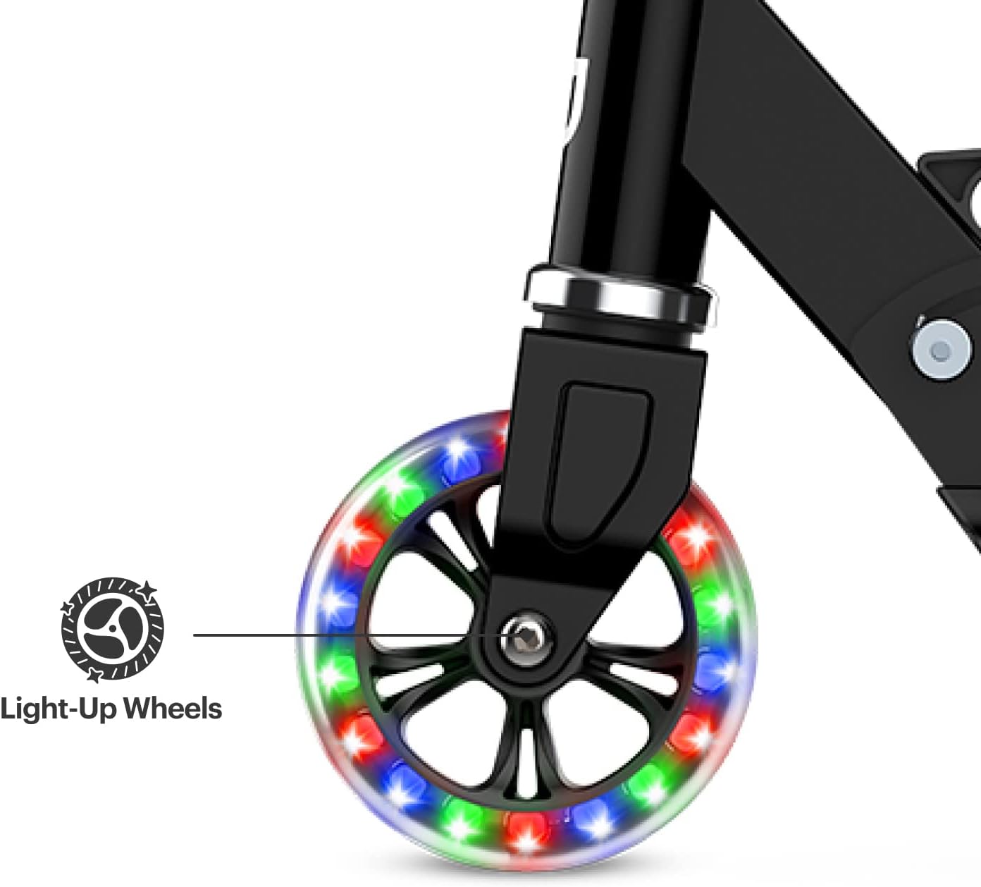 Light-Up 2-Wheel Kick Scooter with Adjustable Handlebar for Ages 5+