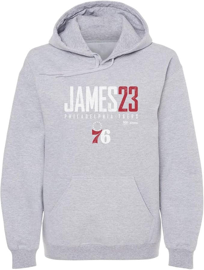LeBron James Philadelphia 76ers Elite Men's Hoodie – Basketball Fan Pullover in Royal Blue, Black & Gray, Sizes S–3XL