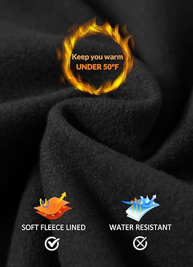 Women's Fleece Lined Leggings Thermal Warm Winter Tights High Waisted Yoga Pants with Pockets