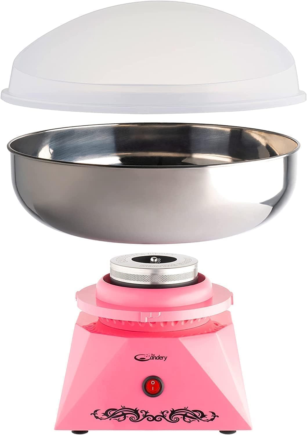 Cotton Candy Machine with Stainless Steel Bowl 2.0 and Floss Bundle-Includes 5 Floss Sugar Flavors 12oz Jars