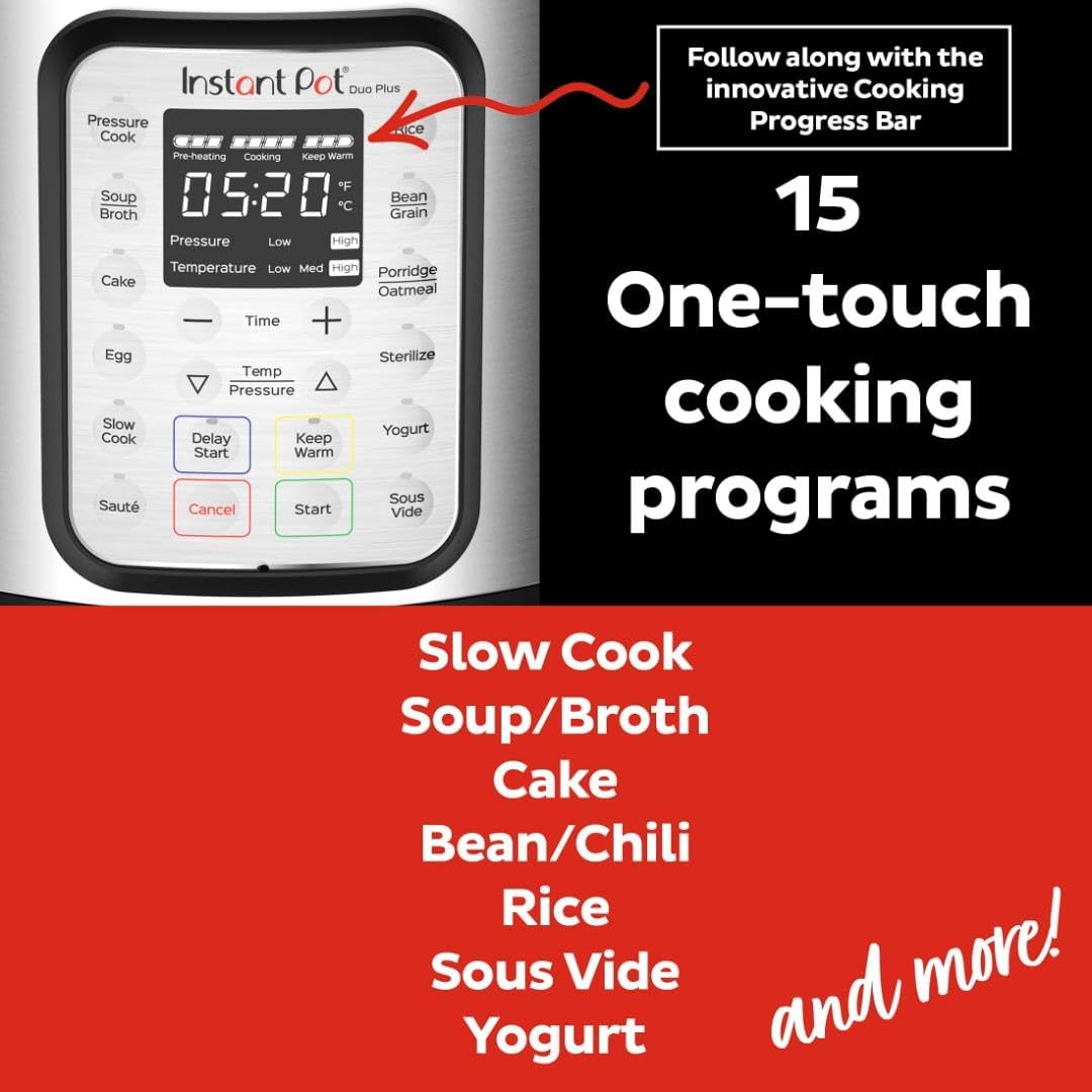 9-in-1 Electric Pressure Cooker Includes App With Over 800 Recipes, Stainless Steel, 6 Quart