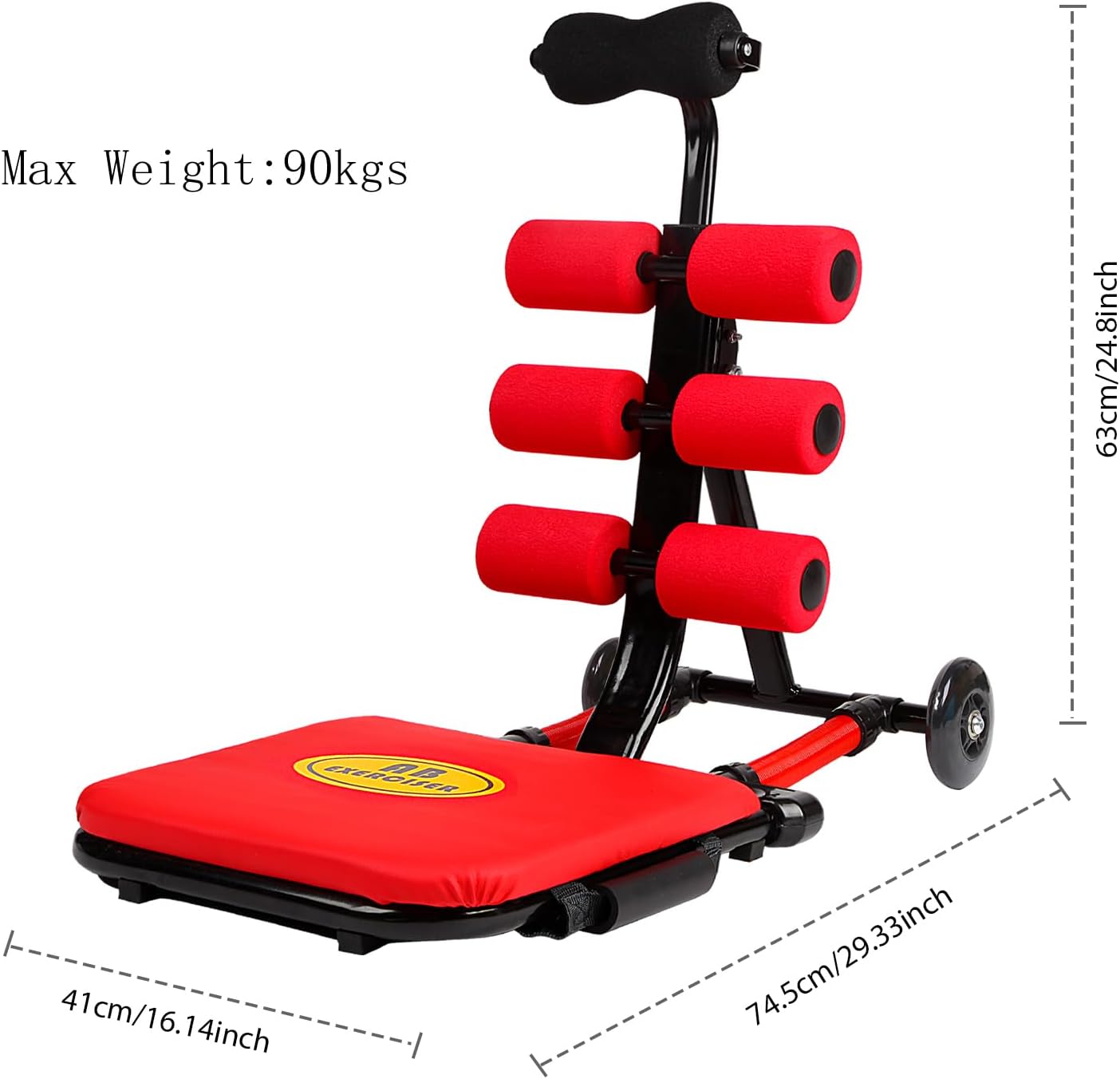 Foldable Ab Machine - Sit-Up Bench & Core Trainer for Portable Ab Workouts