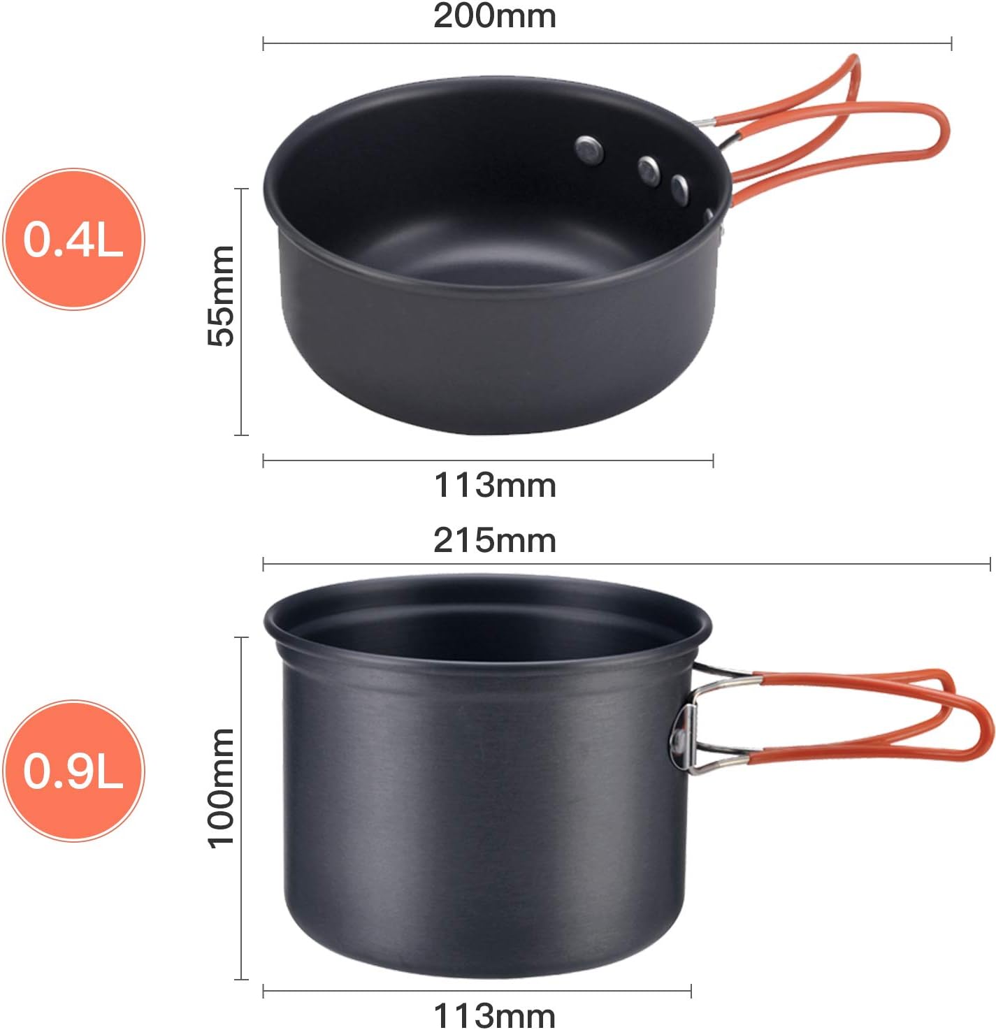 Lightweight Camping Cookware Set for Family Hiking and Picnics
