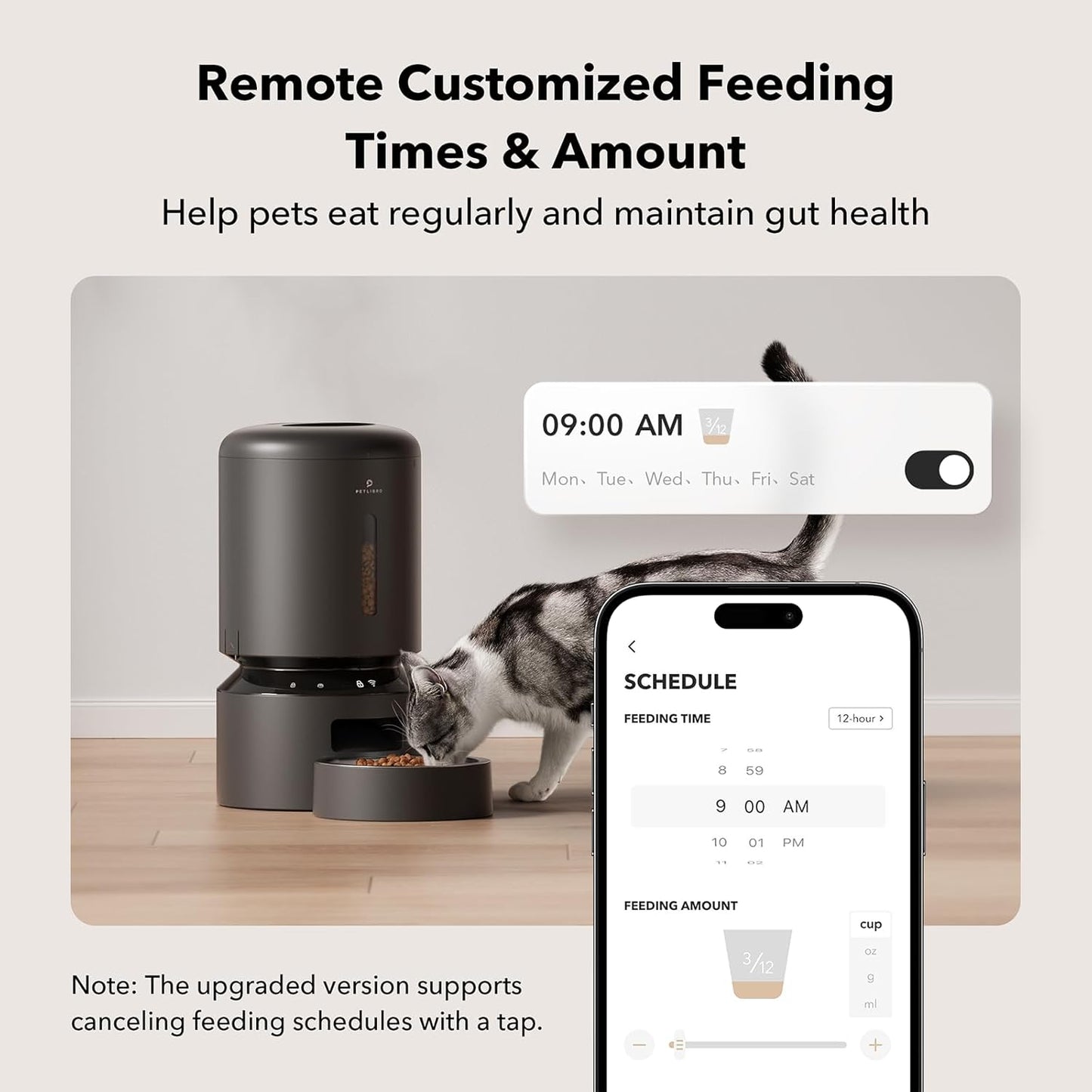 5L Timed Automatic Dog/Cat Feeder with Freshness Preservation, Up to 10 Meals Per Day