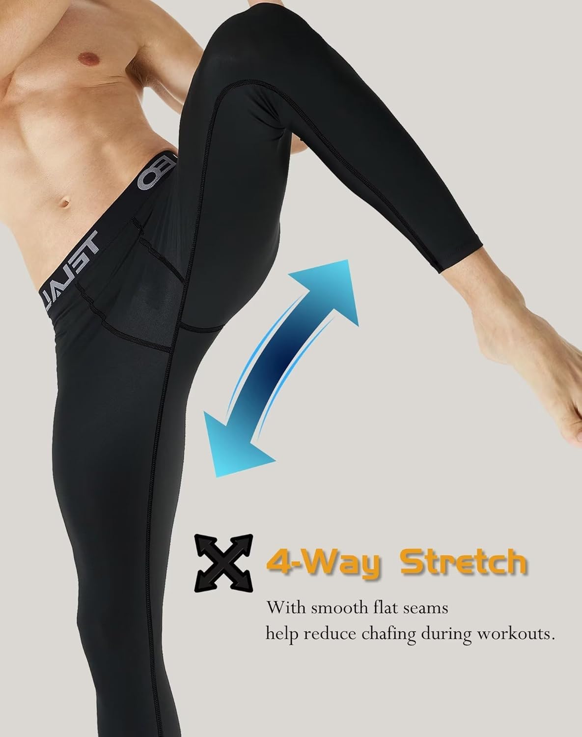 Men’s Fleece-Lined Thermal Compression Pants – Cold Weather Baselayer (4- or 5-Pack)