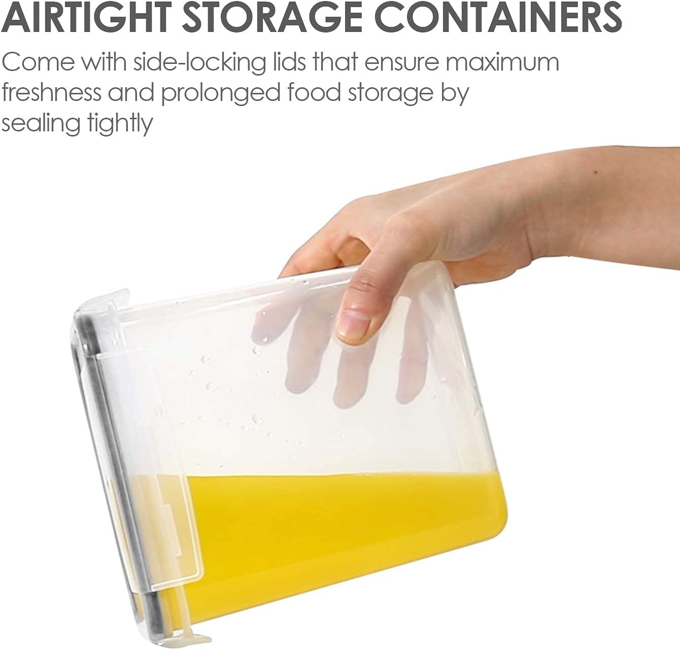 24-Piece Airtight Plastic Food Storage Container Set with Lids for Kitchen and Pantry Organization