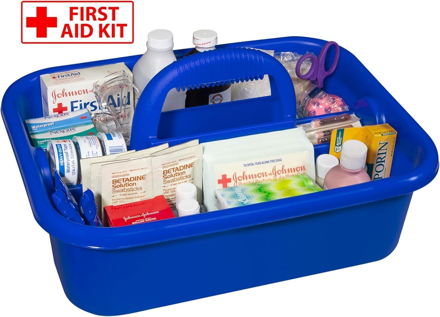Plastic Tote Tool & Supply Cleaning Caddy with Handle