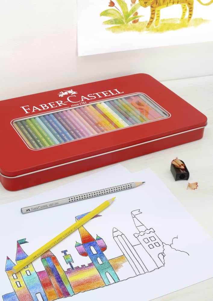 Classic Colored Pencils Set: 36 and 48 Vibrant Colors in Metal Tin