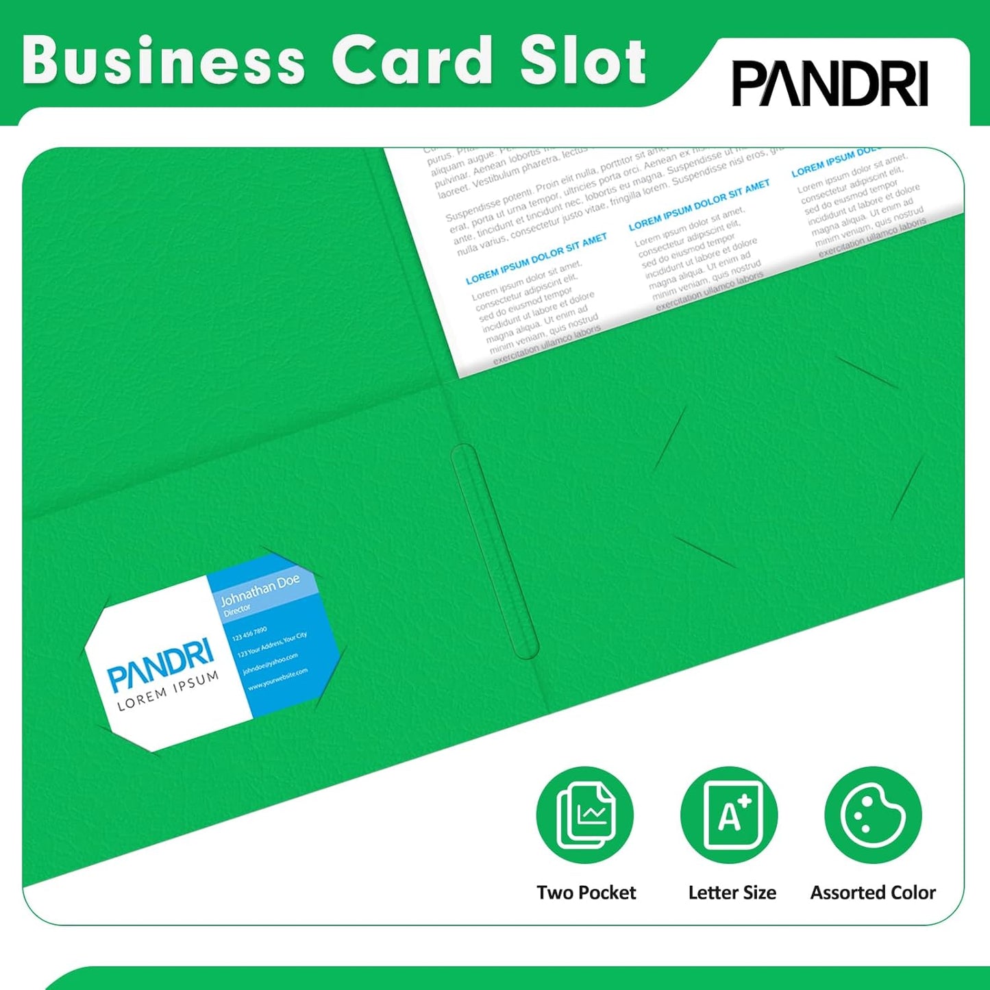 125-Pack Letter Size Two-Pocket Folders for School and Office