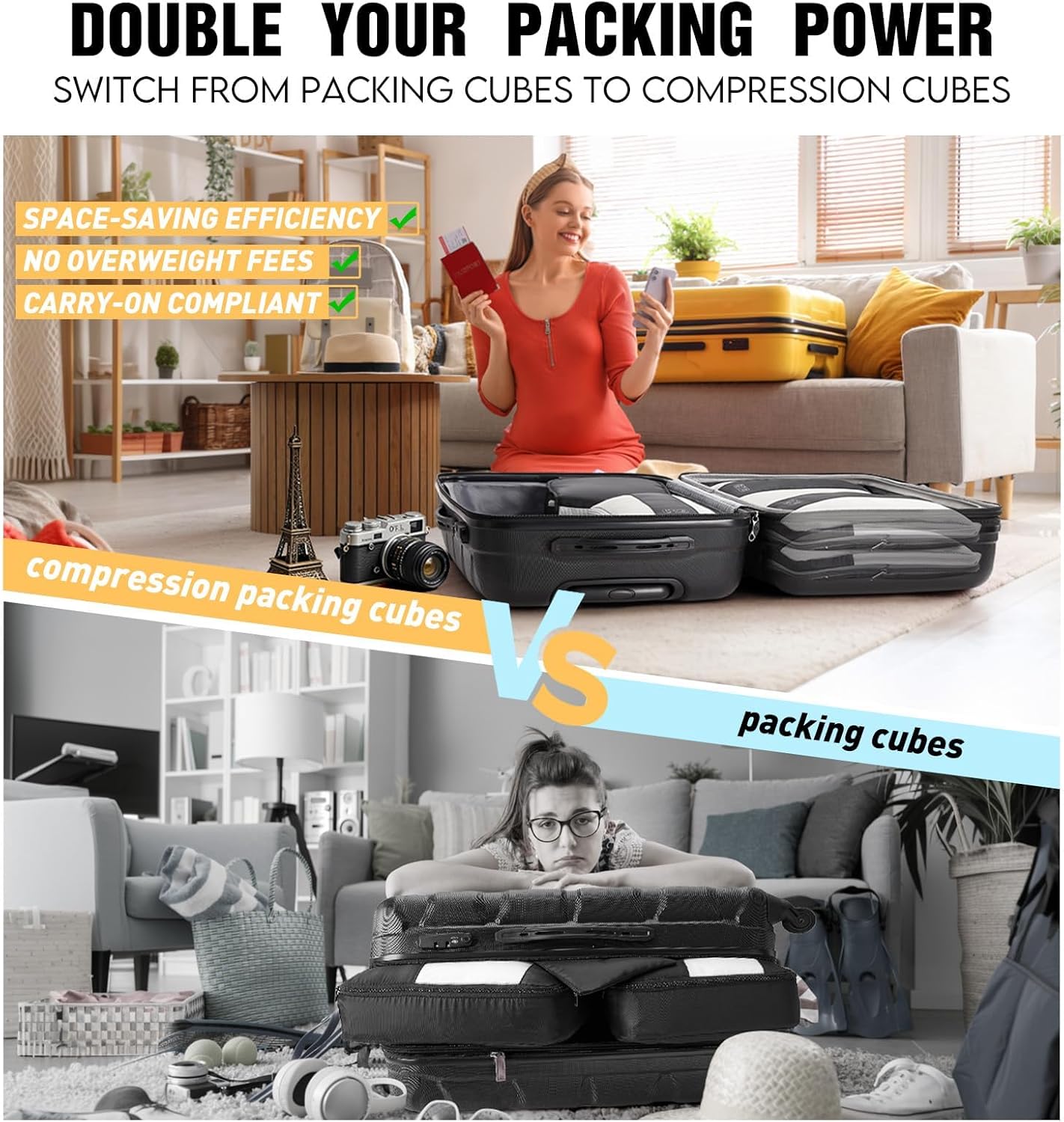 10 Compression Packing Cubes for Women Travelers: Essential Luggage Storage and Space Savers