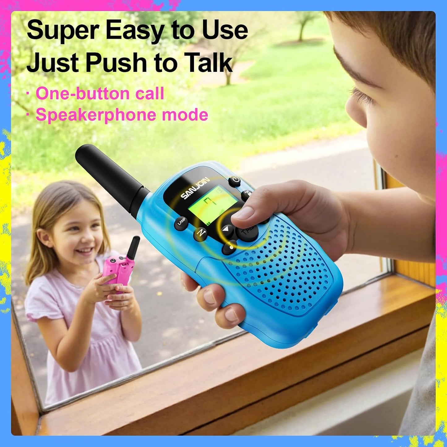 Kids Walkie Talkies – 3-Mile Range Two-Way Radios for Outdoor Play (Ages 3–9)