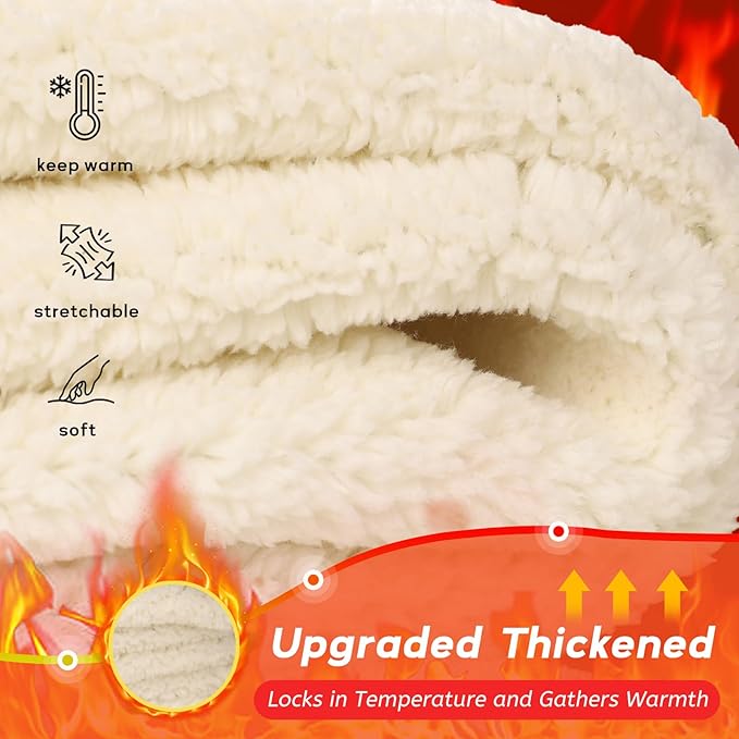3-Pack Girls’ Fleece-Lined Leggings – Thick Warm Winter Pants (Ages 9–10)