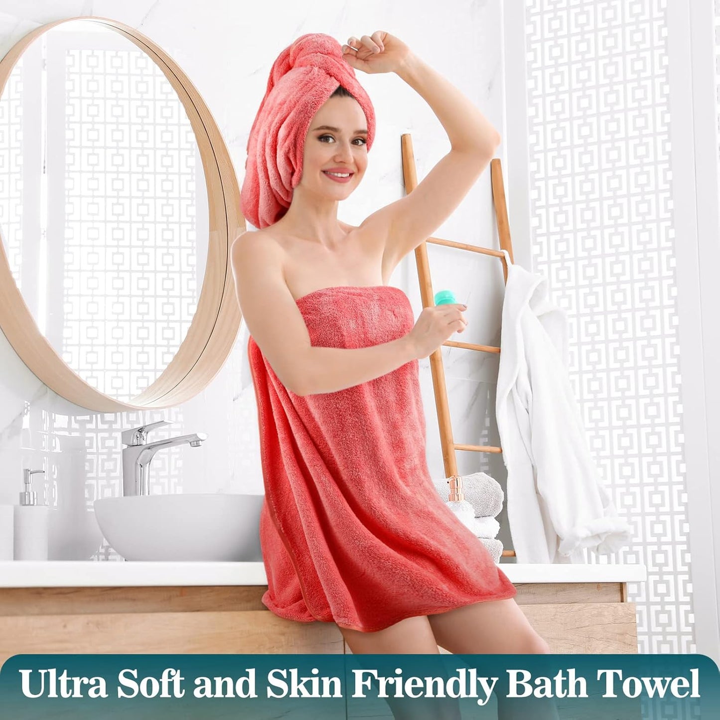 10-Piece Microfiber Coral Velvet Towel Set – Highly Absorbent for Bath, Beach, and Travel