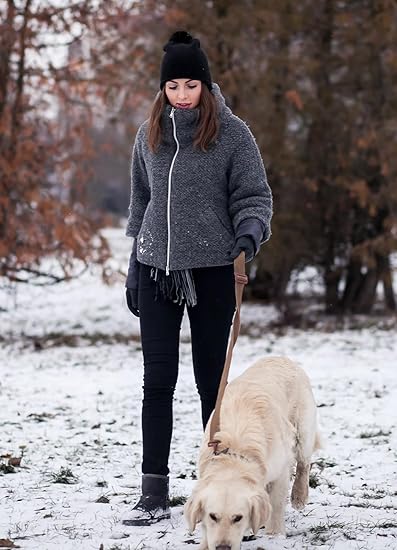 Women's Fleece Lined Leggings Thermal Warm Winter Tights High Waisted Yoga Pants with Pockets