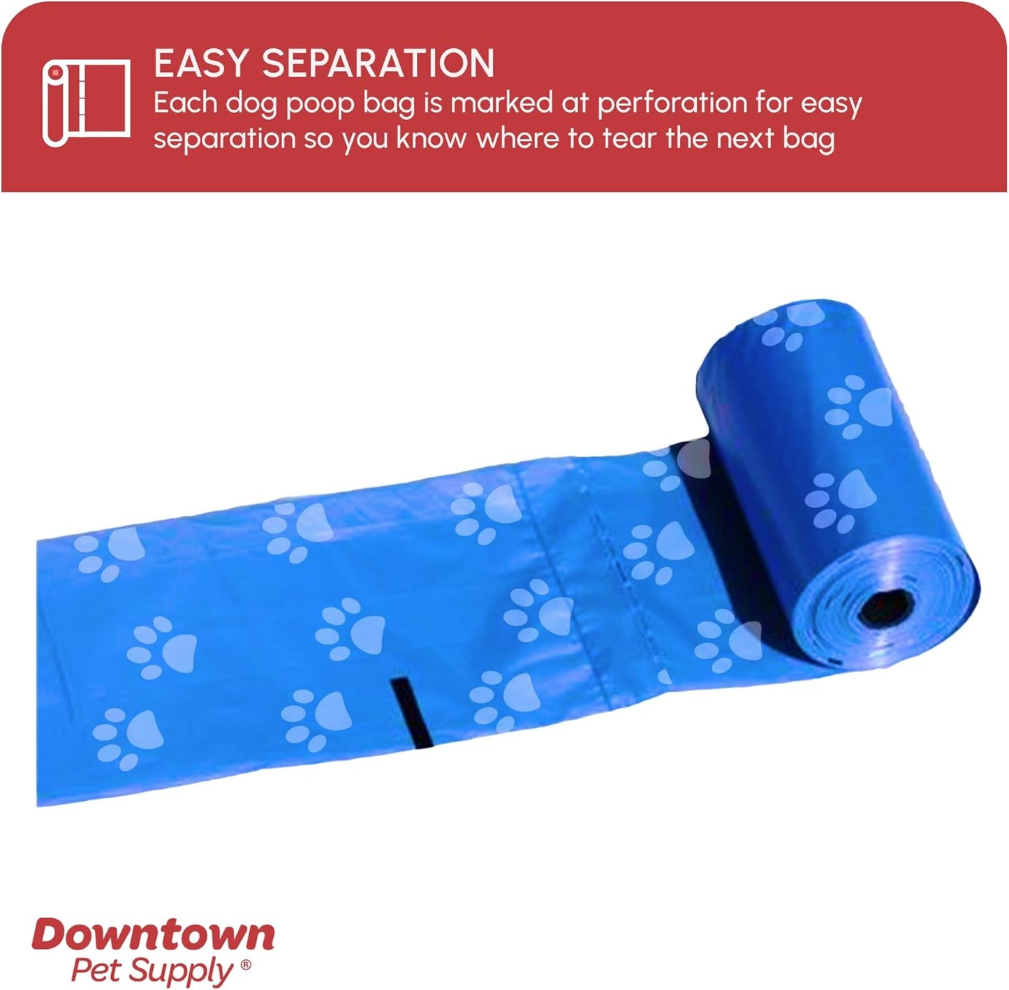 Poop Bags for Dogs with Dispenser, 1000 Count - Leak-Proof Dog Waste Bags and Bone-Shaped Dog Poop Bags Holder for Leash - Rainbow with Paw Prints, 12.5" x 8.5"