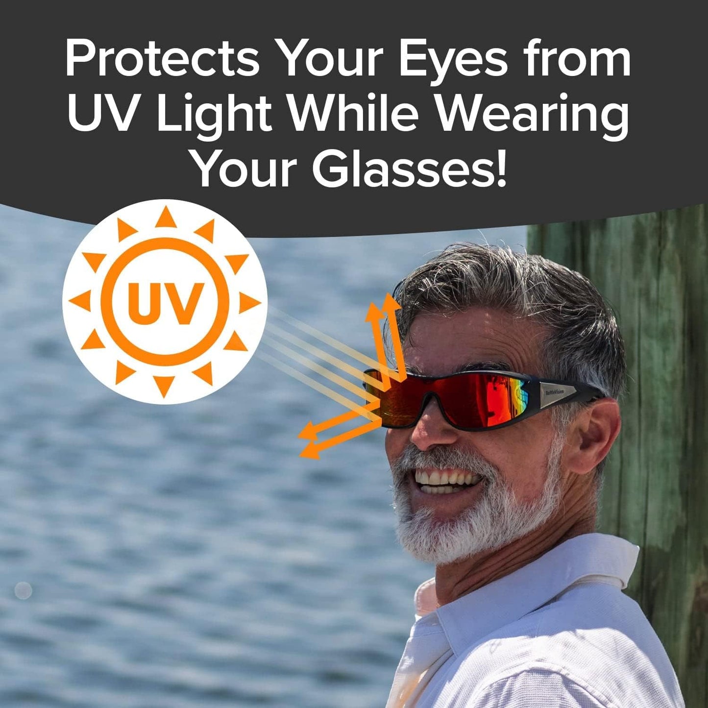 Wrap Arounds HD Polarized Sunglasses: Fits Over Prescription Glasses, Anti-Glare & UV Protection, Unisex