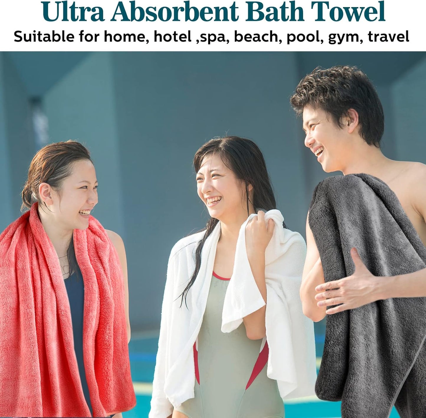 10-Piece Microfiber Coral Velvet Towel Set – Highly Absorbent for Bath, Beach, and Travel