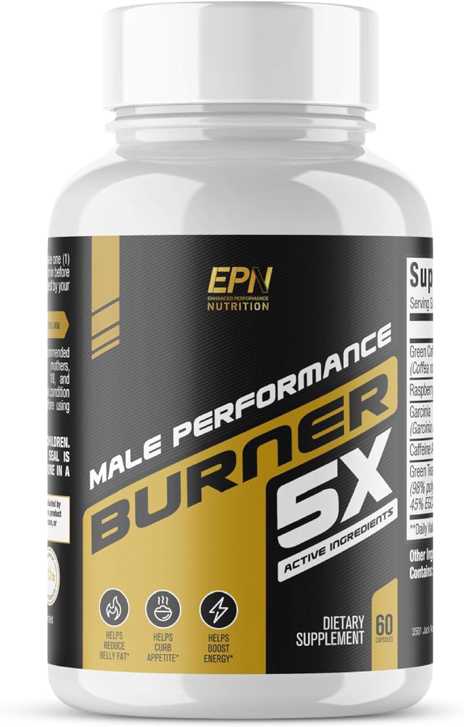 Male Performance Burner – GLP-1 Support Fat Burner for Men, Energy & Muscle Support (60 Capsules)