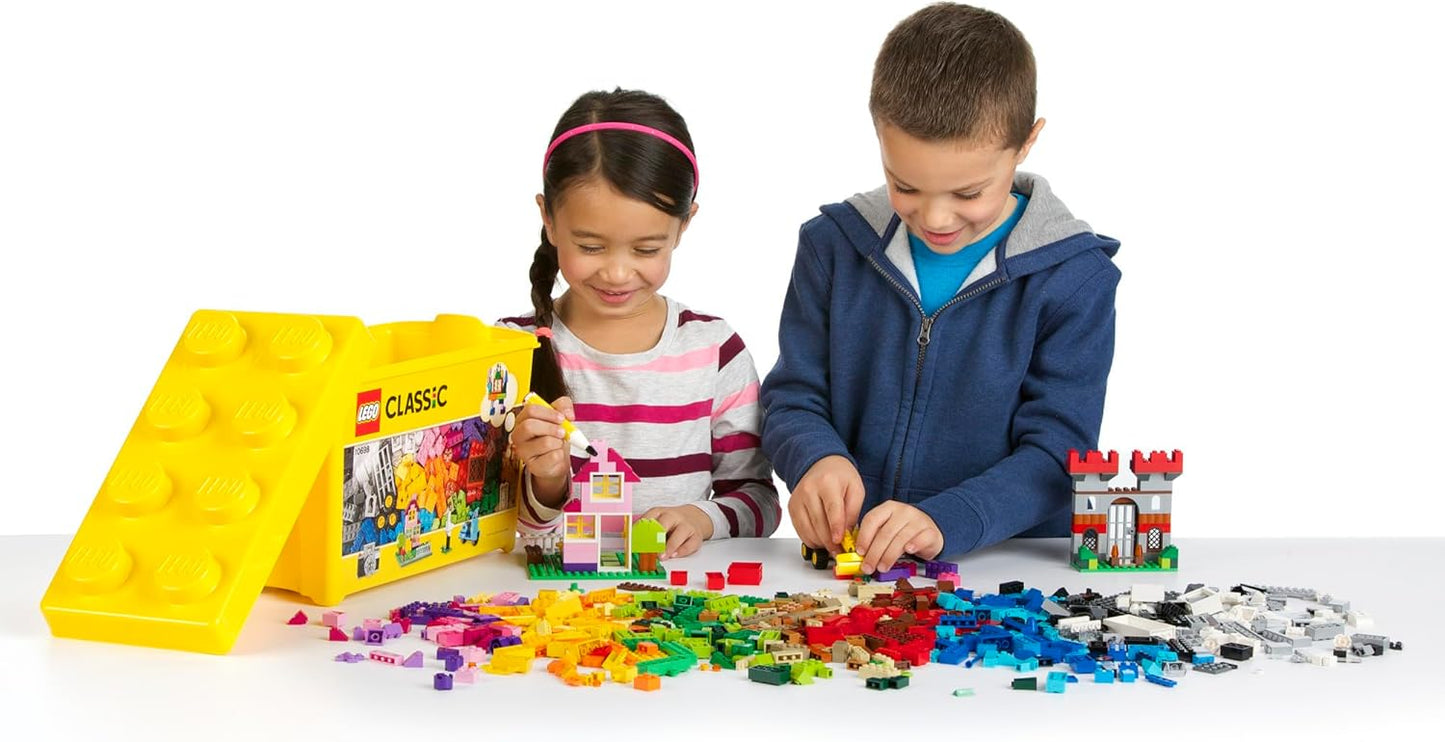 LEGO Classic Large Creative Brick Box: Building Toy Set & Storage Solution for Kids, Boys & Girls!