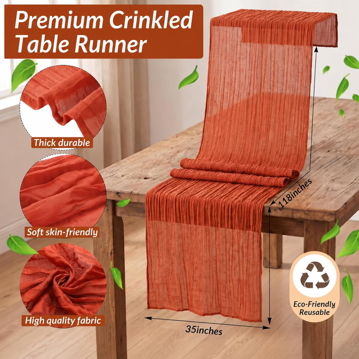 6-Piece Fall Thanksgiving Placemats – Autumn Table Décor Set for 6 People