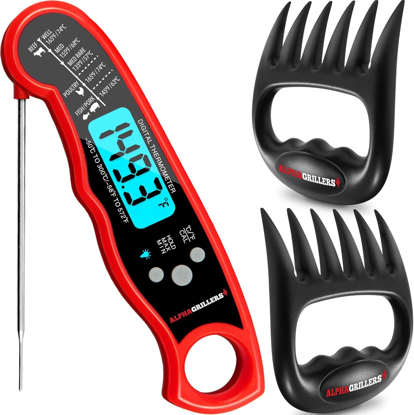 Digital Meat Thermometer - Instant Read Food Cooking Thermometer
