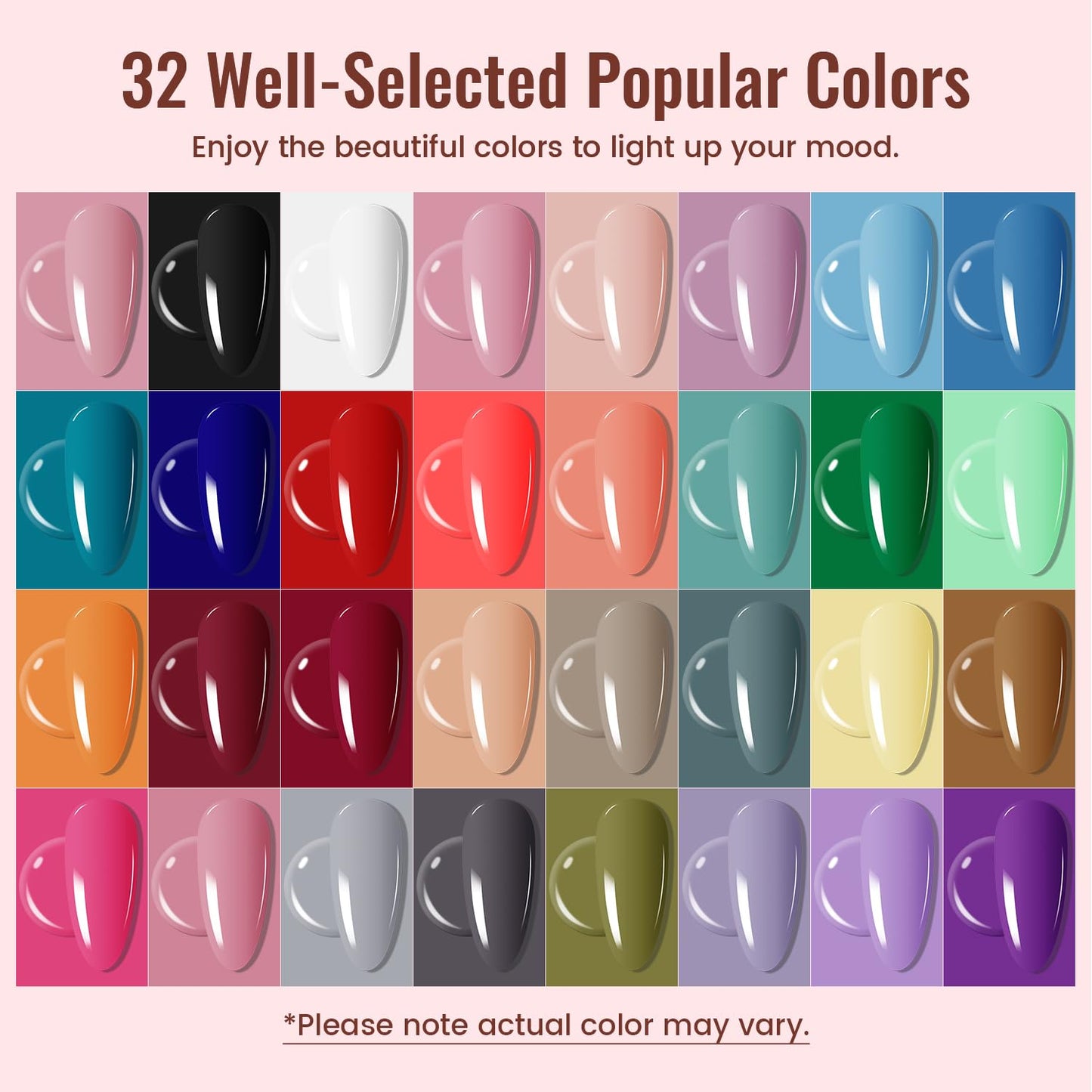 32 Colors Gel Polish Nail Kit Gifts for Women