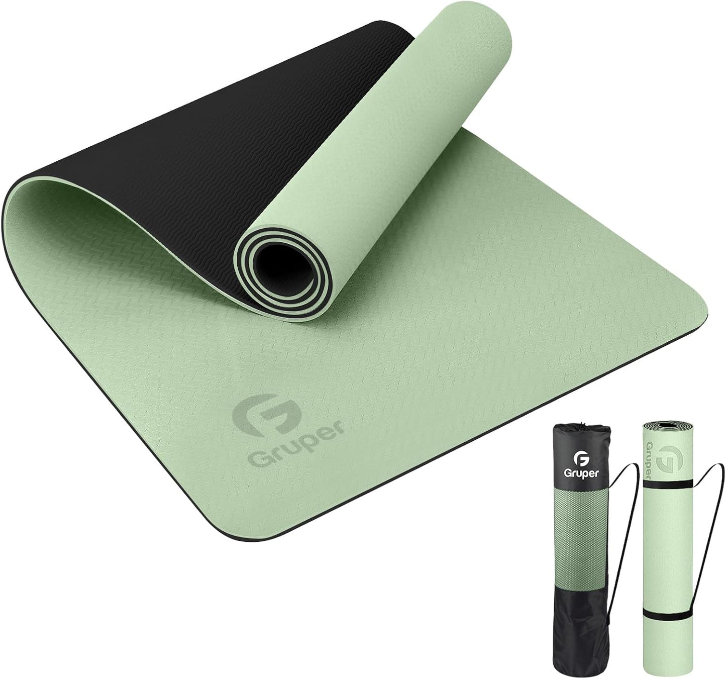 Non-Slip Fitness Yoga Mat: Eco-Friendly Design with Carrying Strap