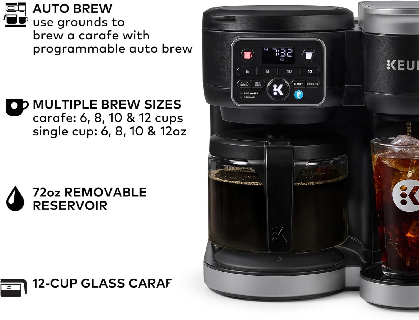K-Duo Hot & Iced Coffee Maker Single Serve & Carafe (Gen 2)
