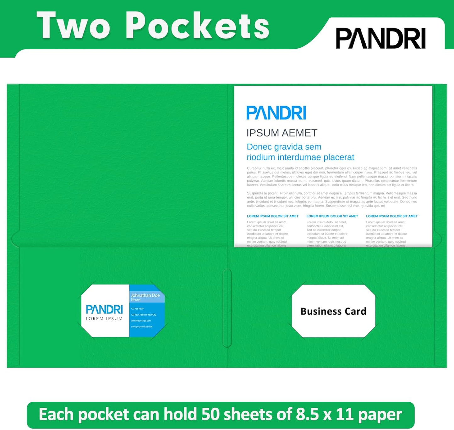 125-Pack Letter Size Two-Pocket Folders for School and Office