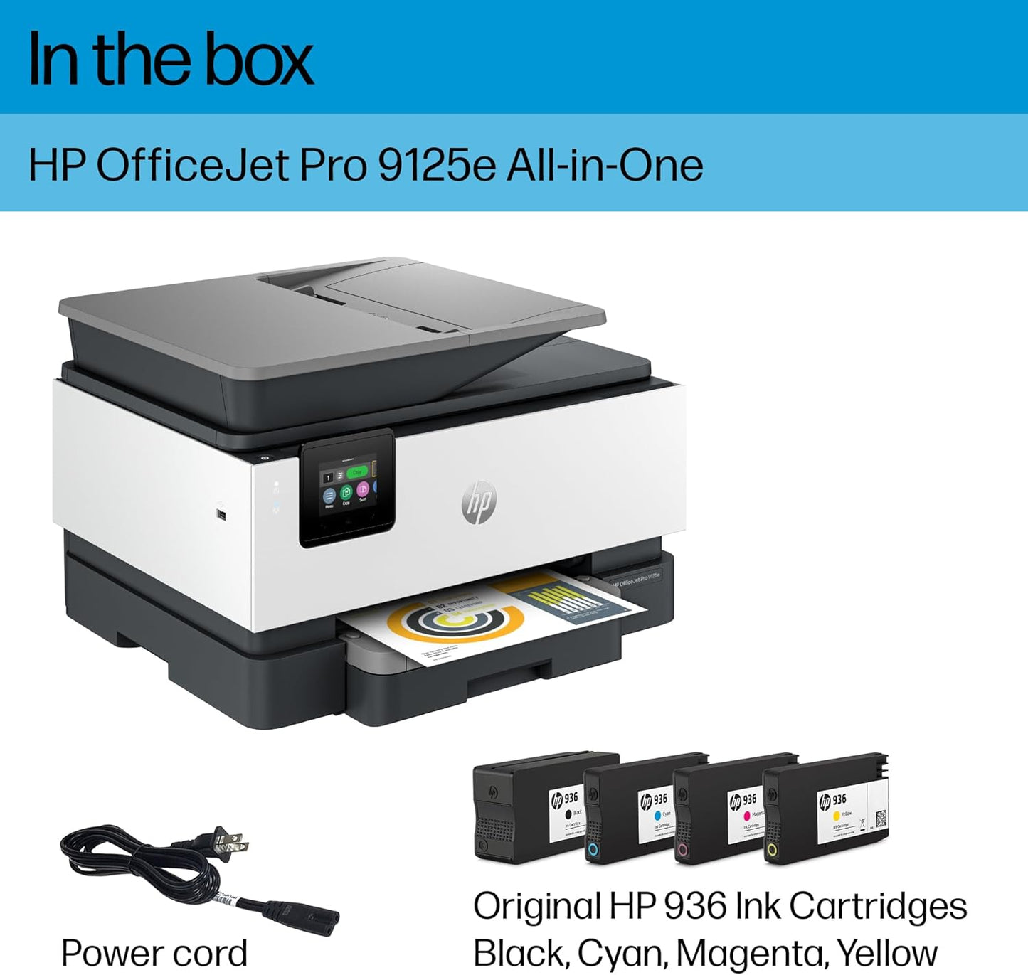 OfficeJet Pro 9125e All-in-One Printer – Print, Copy, Scan, Fax; 3-Month Instant Ink Trial Included