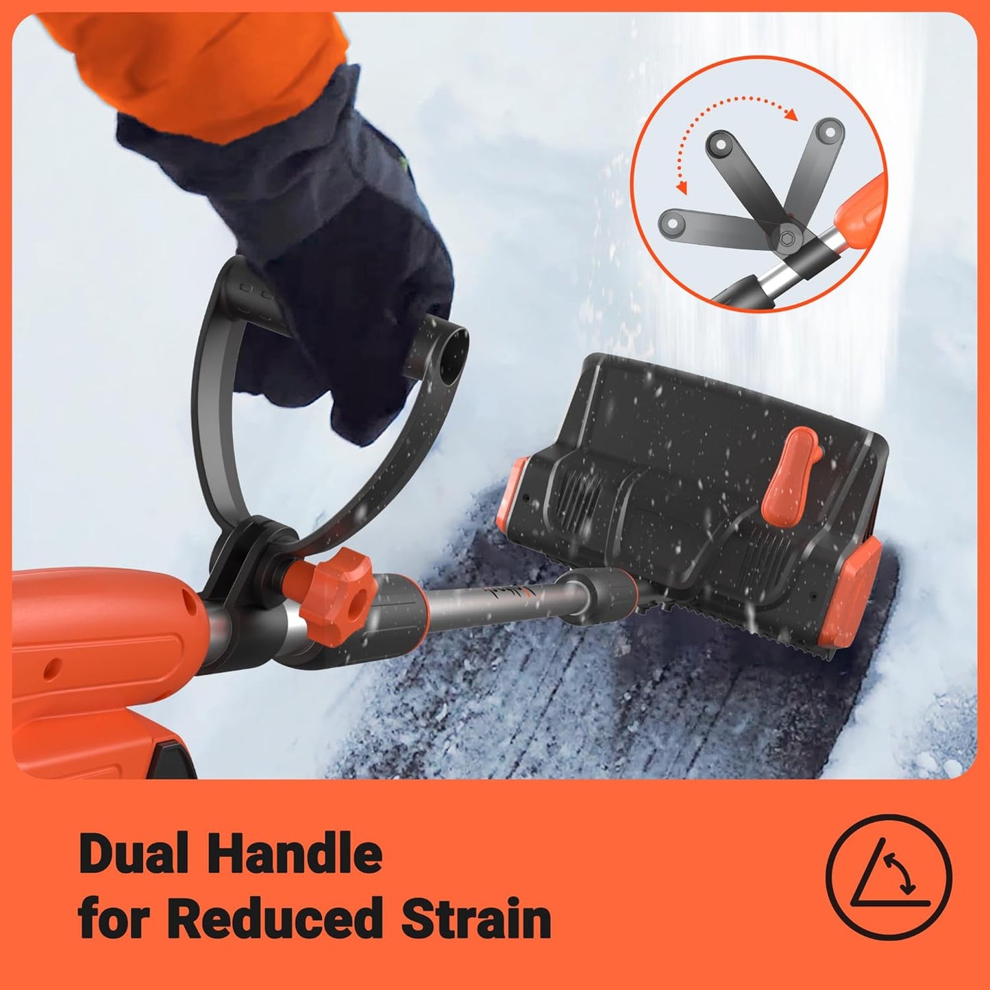 24V | 13-Inch | 4-Ah Cordless Snow Shovel/Blower with Directional Plate & Adjustable Front Handle (4-Ah Battery & Quick Charger Included)