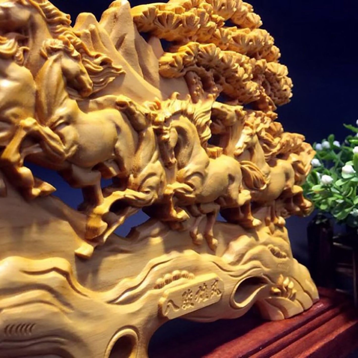 Eight Horses Statue Ornaments Chinese Style Asian Art for Business Gift