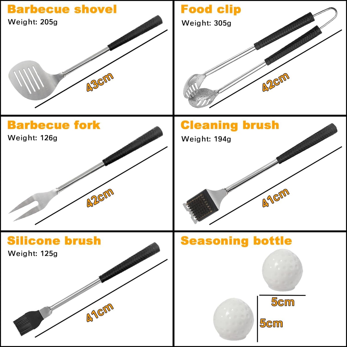 8pcs Golf BBQ Grilling Gift Set for Adults Men Stocking Stuffers