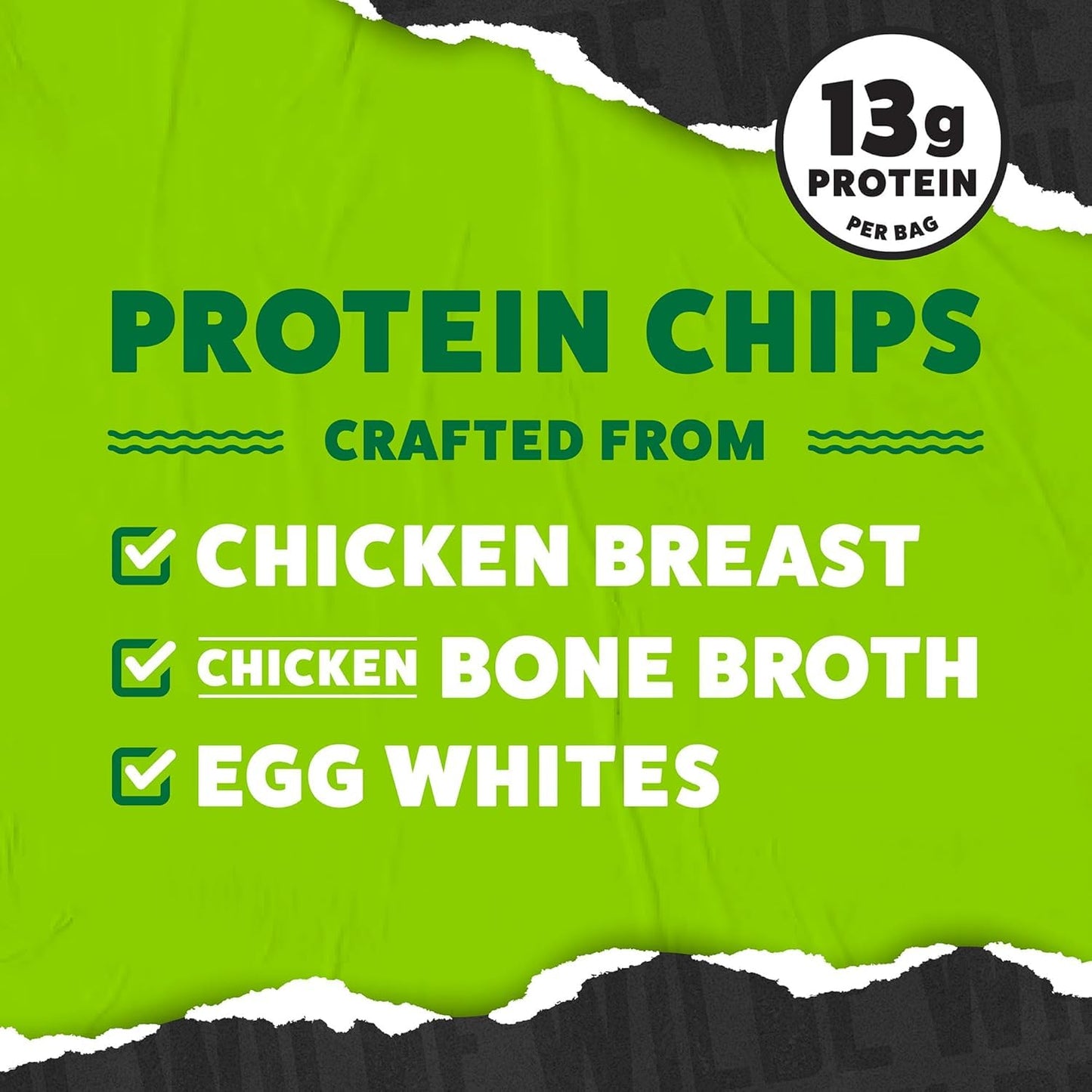 Protein Chips Variety Pack – High Protein, Low Carb Keto Snacks – Gluten-Free, Made with Real Ingredients – 1.34 oz Bags (Pack of 12)