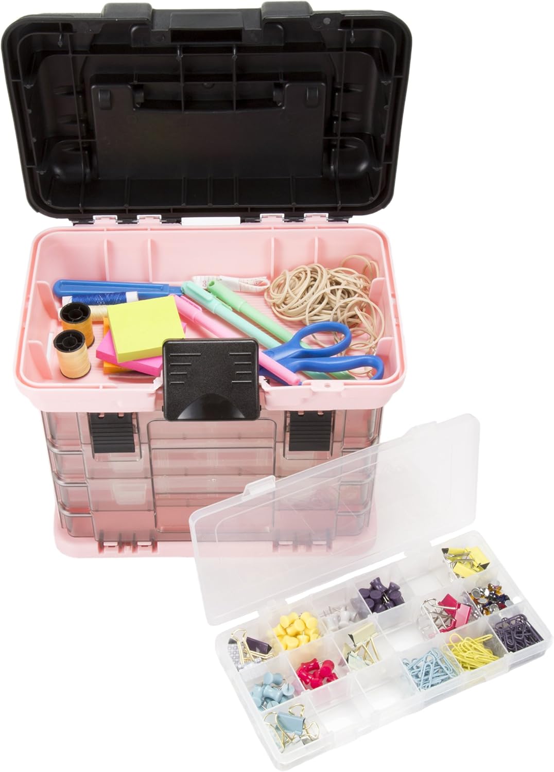 Tool Box: Durable Organizer with 4 Compartments for Hardware, Tackle, Beads, and More