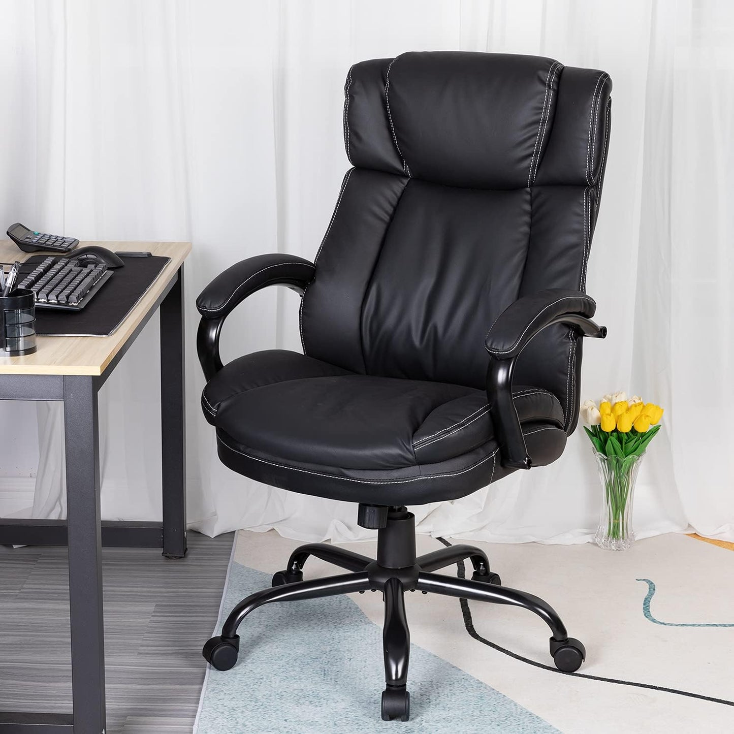 Big & Tall Ergonomic Office Chair – 500lbs Capacity, Adjustable with Lumbar Support