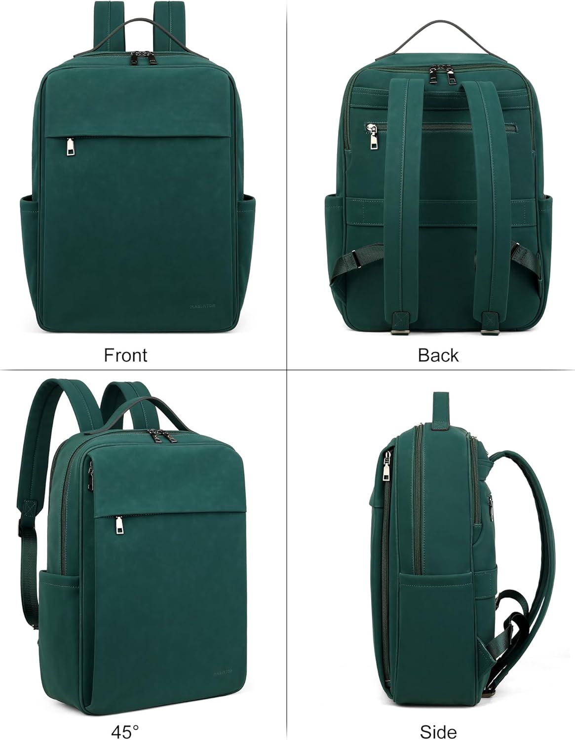 15.6 inch PU Leather Laptop Backpack Purse for Women
