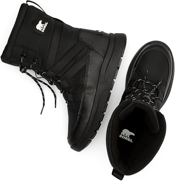 Women’s Whitney III Tall Waterproof Boots – Molded Rubber, Plush Footbed (Black, Size 7)