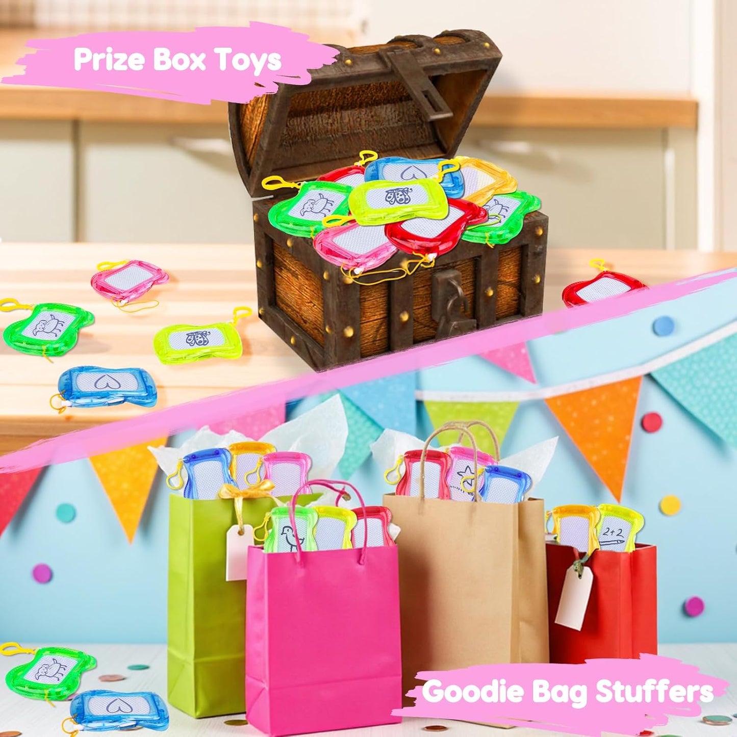16PCS Mini Magnetic Drawing Boards - Party Favors for Kids, Classroom Prizes, and Goodie Bag Stuffers