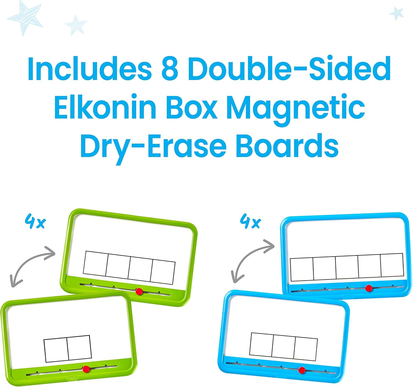 Magnetic Dry Erase Boards Set for Phonics & Speech Therapy (Set of 8)