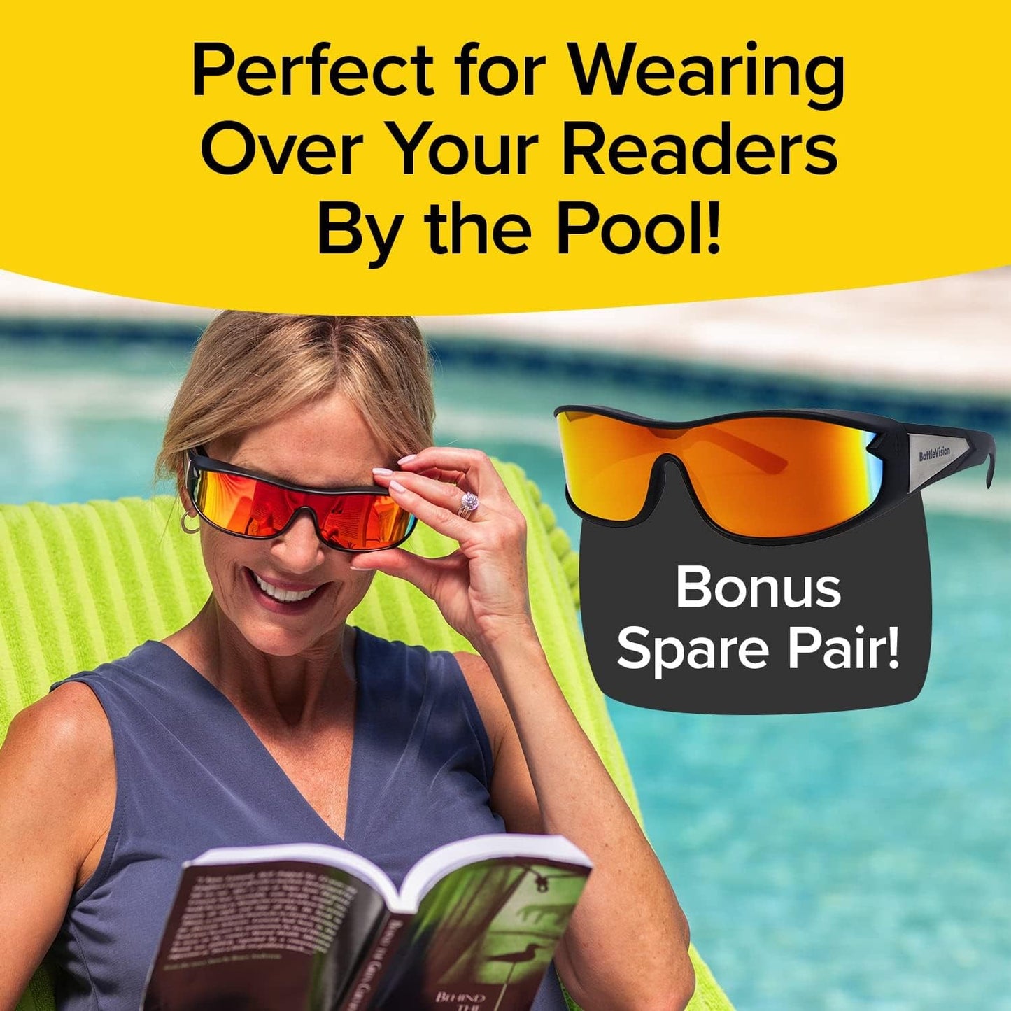 Wrap Arounds HD Polarized Sunglasses: Fits Over Prescription Glasses, Anti-Glare & UV Protection, Unisex