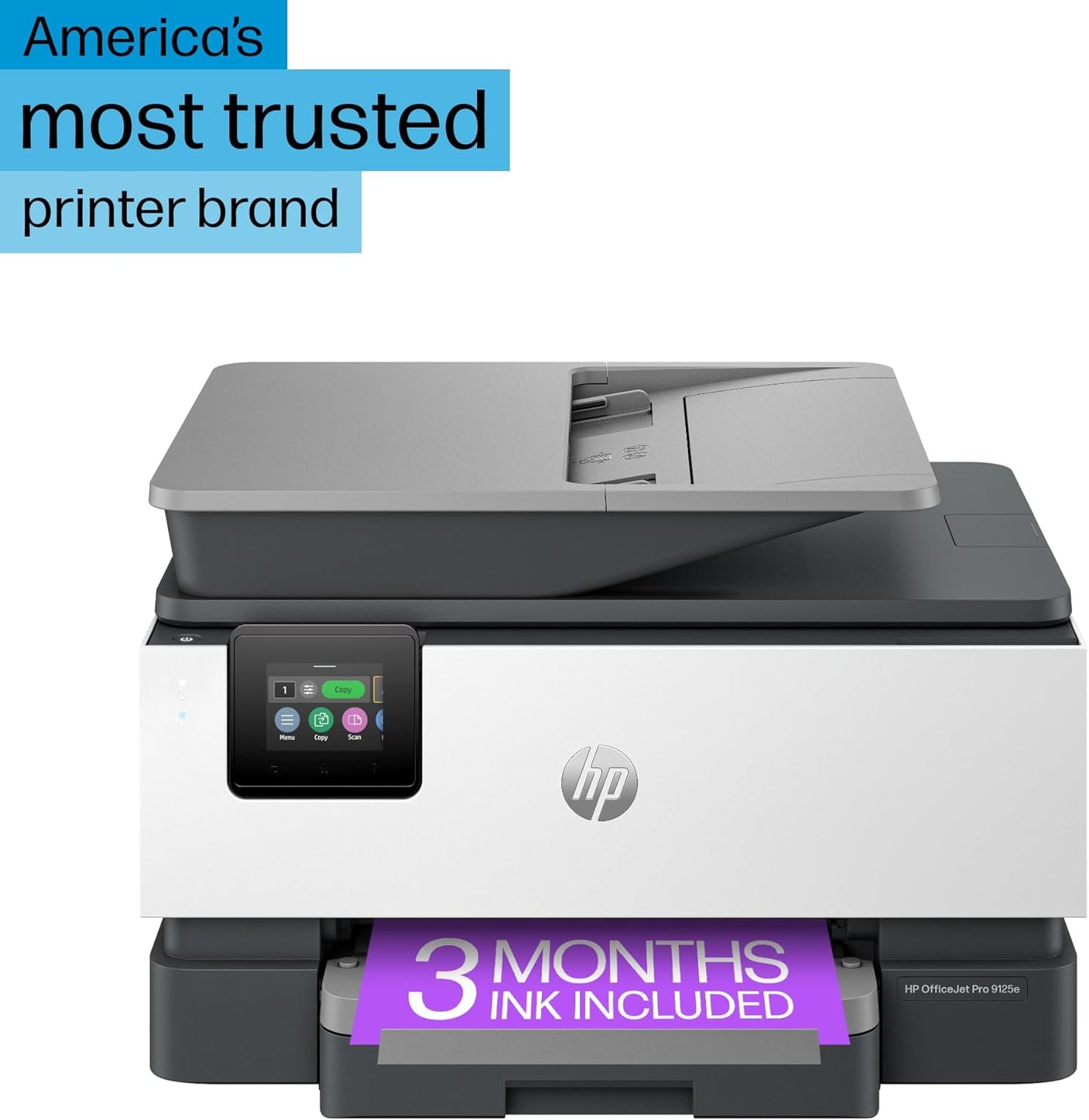 OfficeJet Pro 9125e All-in-One Printer – Print, Copy, Scan, Fax; 3-Month Instant Ink Trial Included