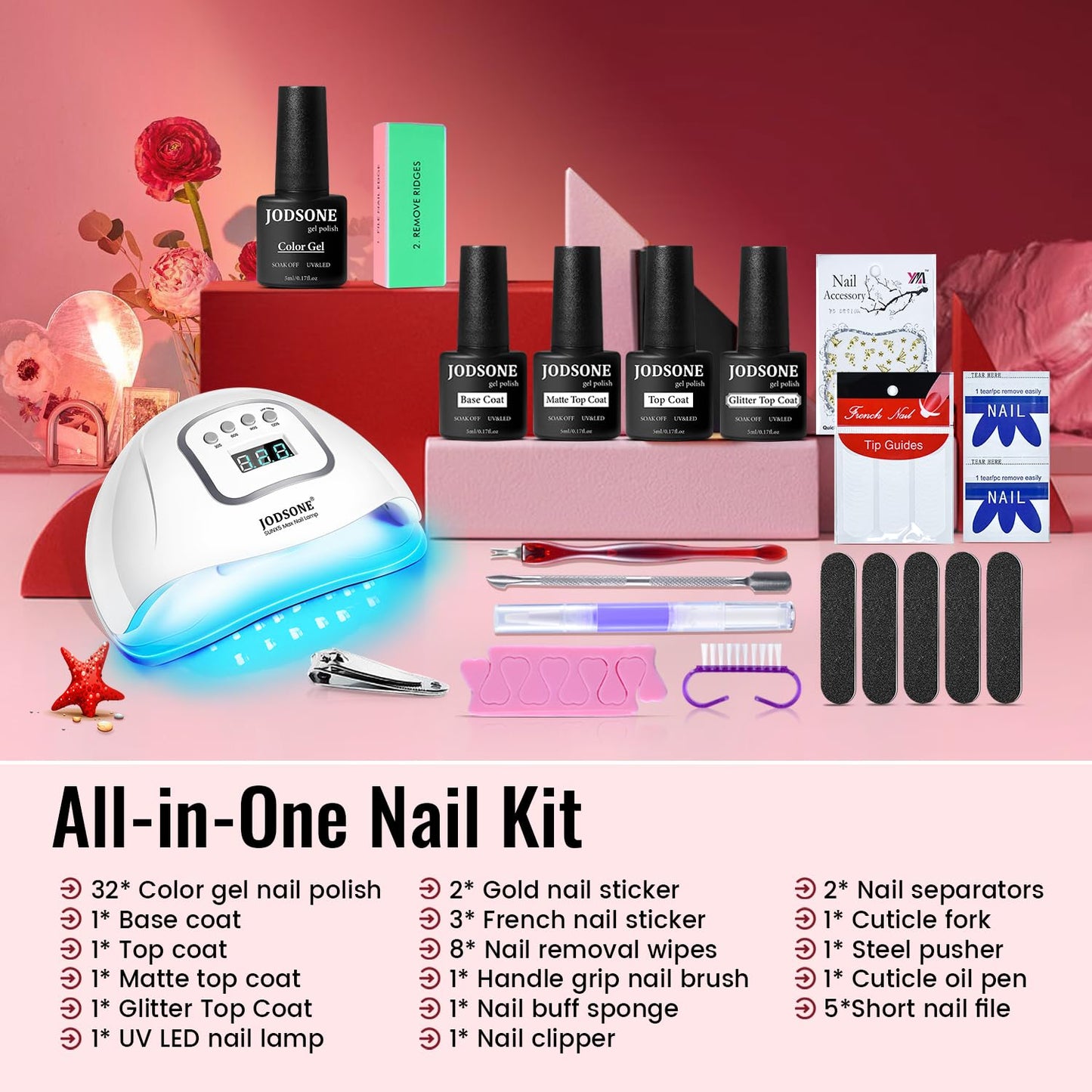 32 Colors Gel Polish Nail Kit Gifts for Women