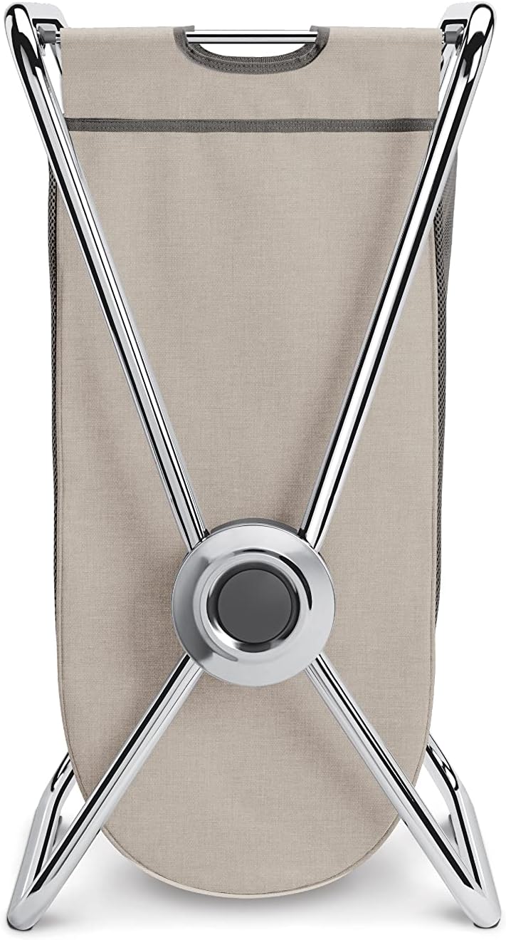 X-Frame Collapsible Laundry Hamper – 80L, Recycled Polyester, Heavy-Duty Steel Frame