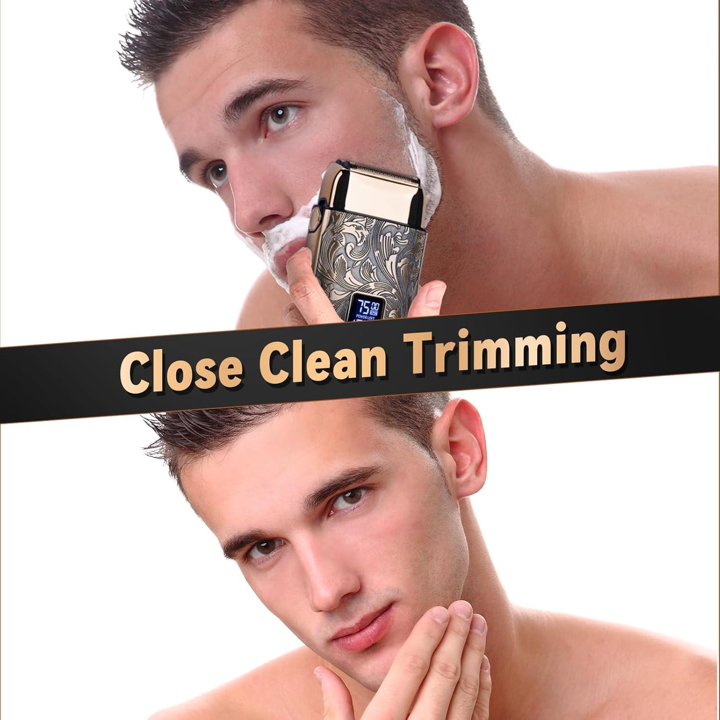 3-Speed Electric Foil Shaver for Men – LCD Display, Ideal Gift for Bald Heads