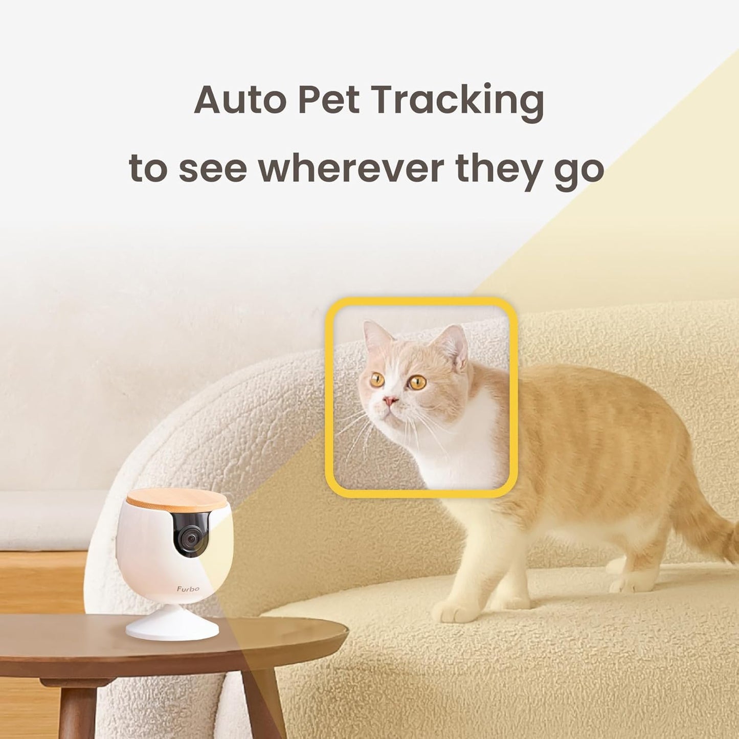 Home Security Camera with Barking or Meowing Alerts with 2-Way Speaker and Night Vision (No Subscription Required)